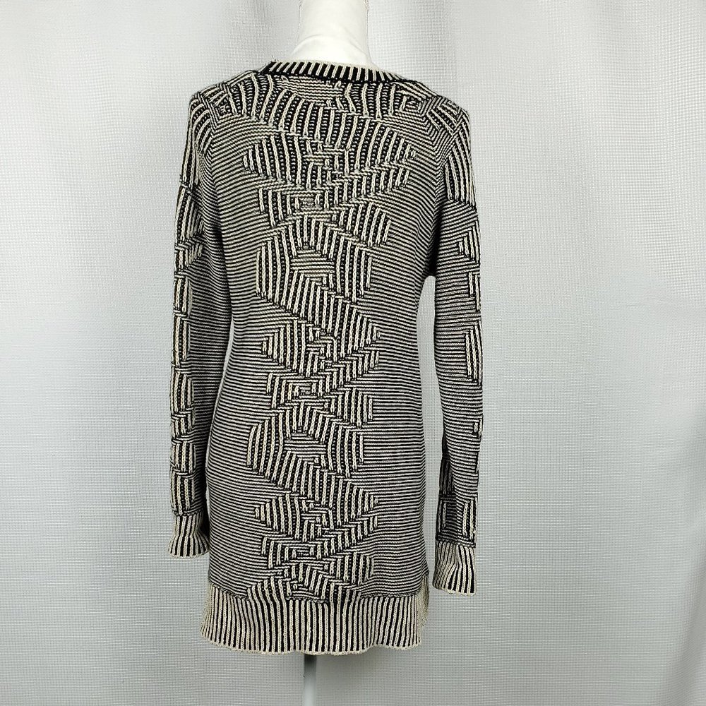 COTTON Striped Black and White Women's Sweater